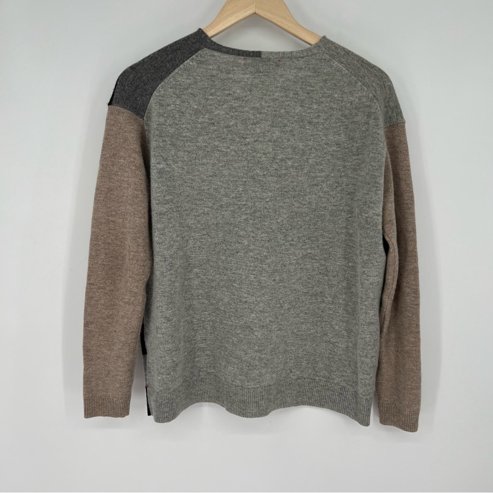 Label + Thread Cashmere Wool Patchwork Thread Striped Floral‎ Colorblock Sweater - Picture 9 of 9